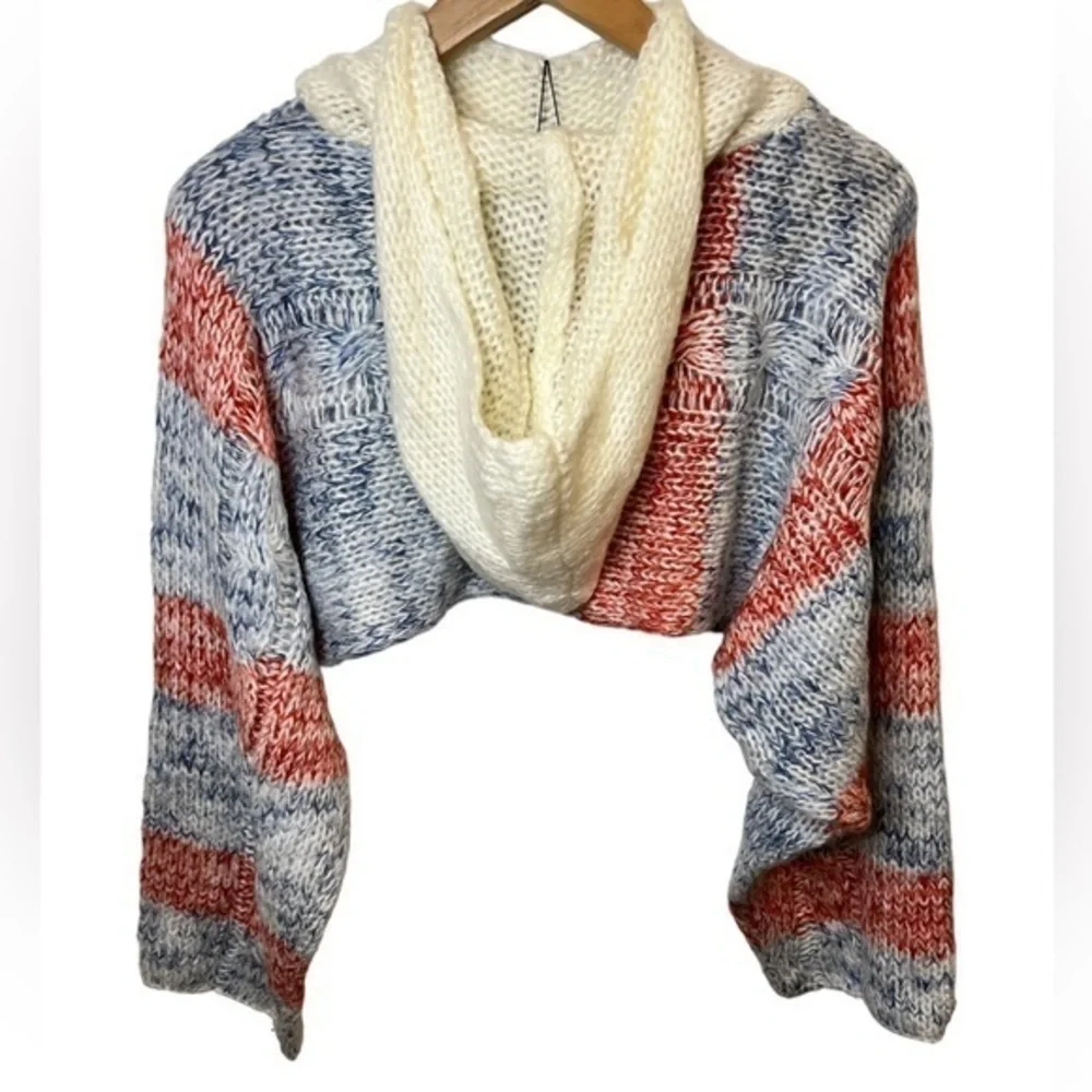 NWT Beuhla Style Lounge‎ Around Cropped Sweater - Blue/combo Multi One size - Picture 5 of 9